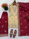 JF 039 Pure Gmy Silk With Heavy Embroidery Work Readymade Suits Wholesalers In Delhi